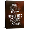 Keep Your Eyes Opened Canvas Art 30 x 45cm / Unframed Canvas Print Clock Canvas