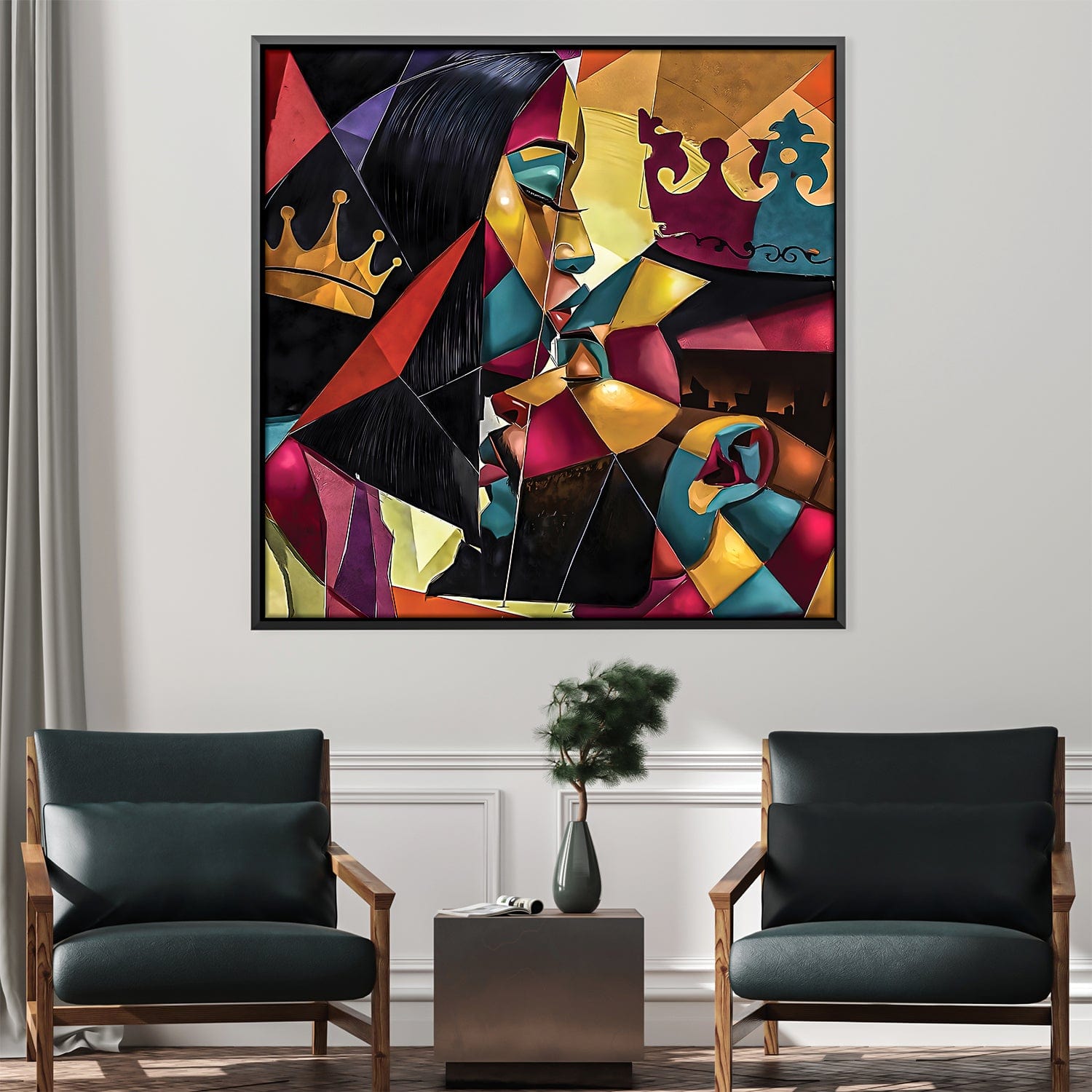 King and Queen In Shapes Canvas product thumbnail