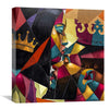 King and Queen In Shapes Canvas Art Clock Canvas