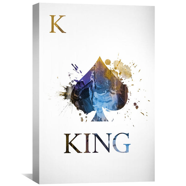 King of Abstract Canvas Art Clock Canvas