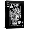 King of Clubs - Silver Canvas Art 30 x 45cm / Standard Gallery Wrap Clock Canvas