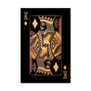 King of Diamonds - Gold Canvas Art Clock Canvas