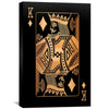 King of Diamonds - Gold Canvas Art 30 x 45cm / Standard Gallery Wrap Clock Canvas