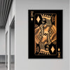 King of Diamonds - Gold Canvas