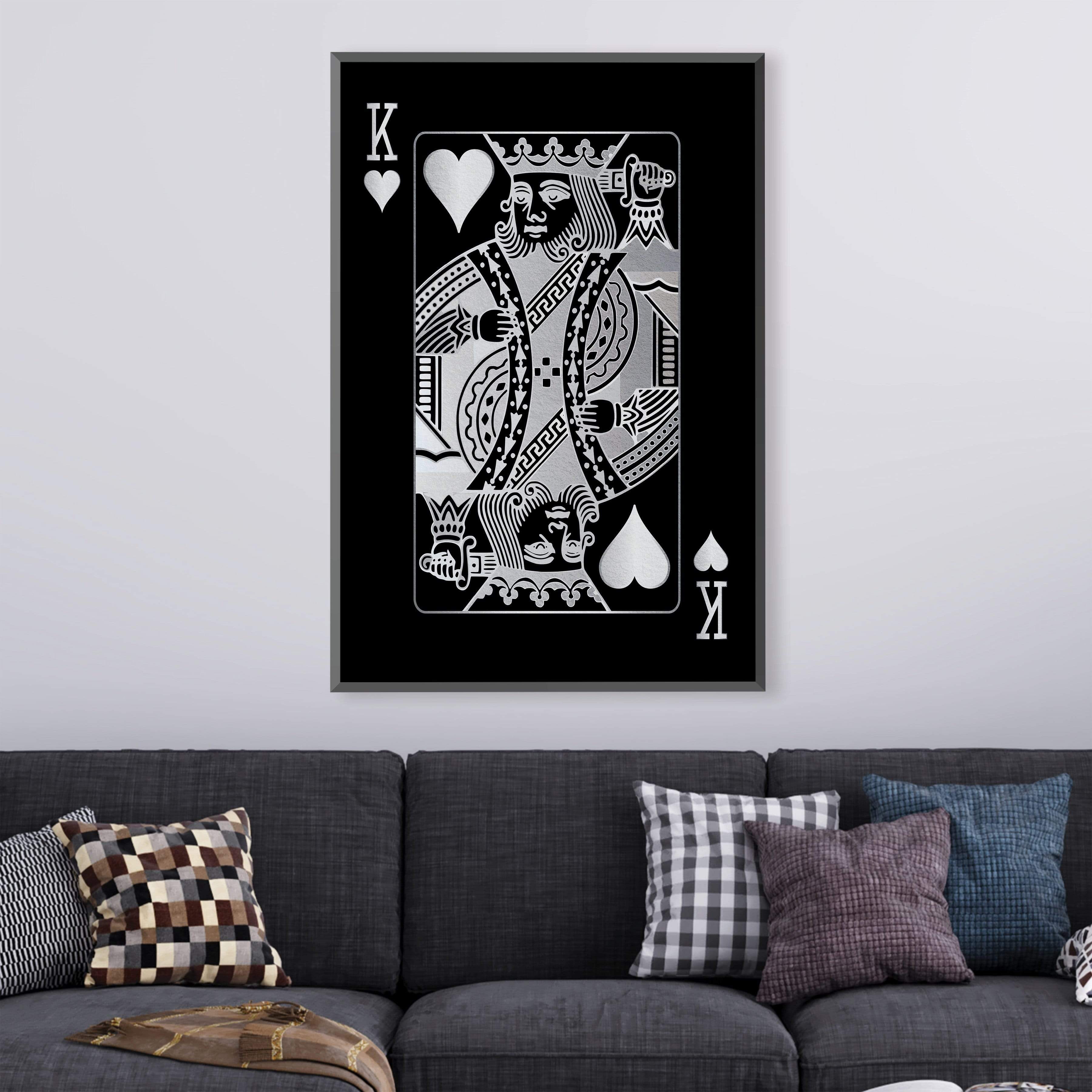 King of Hearts - Silver Canvas product thumbnail