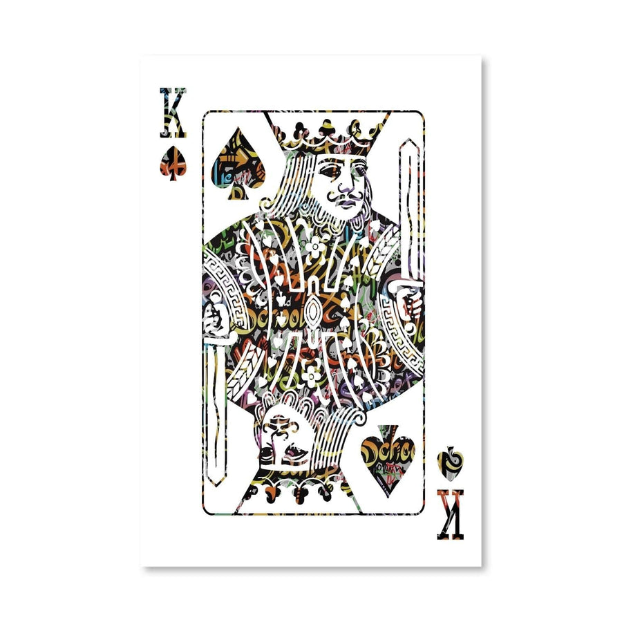 King of Spades - Graffiti Canvas Art Clock Canvas