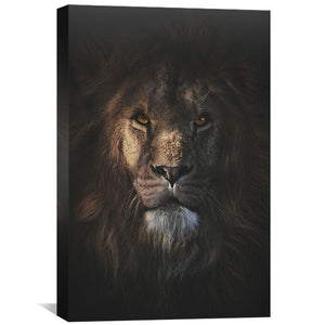 King of the Jungle Canvas Art 30 x 45cm / Unframed Canvas Print Clock Canvas