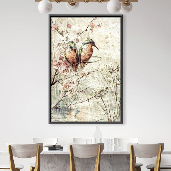 Kingfishers Canvas Art 30 x 45cm / Unframed Canvas Print Clock Canvas