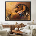 Kiowa Gold Canvas Art Clock Canvas