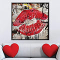 Kiss Collage Canvas Art Clock Canvas