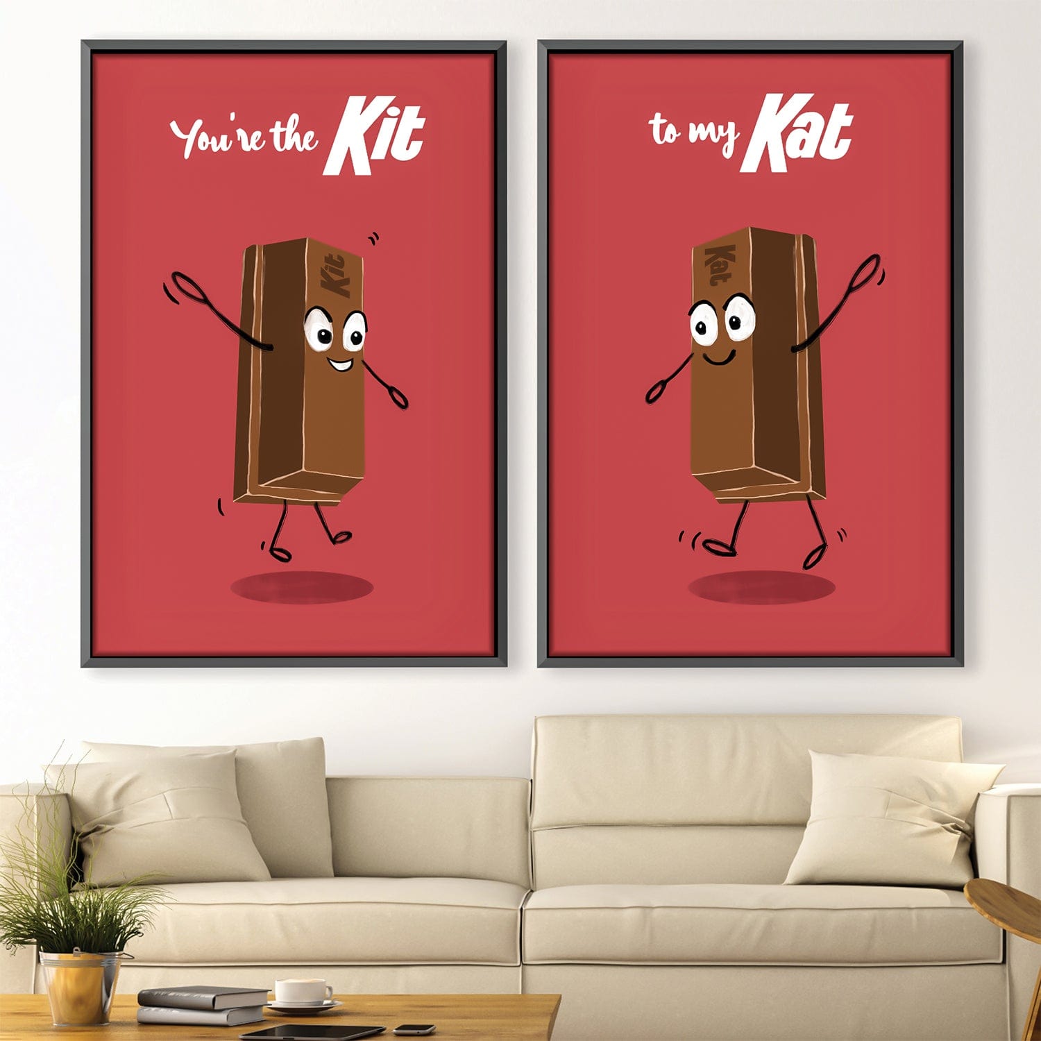 Kit to Kat Canvas Set of 2 / 12 x 18in / Canvas product thumbnail