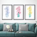 Kitchen Pastels Canvas Art Clock Canvas
