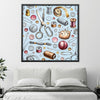 Knit Essentials Canvas Art Clock Canvas