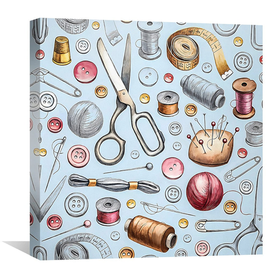 Knit Essentials Canvas Art Clock Canvas