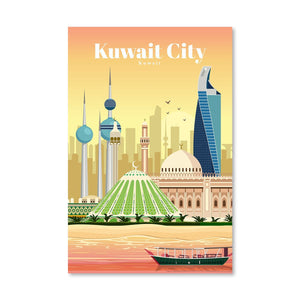 Kuwait Canvas - Studio 324 Art Clock Canvas