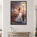 Lady and The Doves Canvas Art Clock Canvas