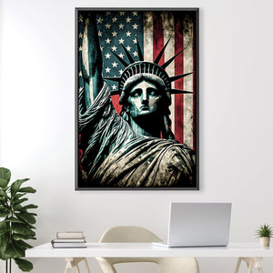 Lady Liberty Canvas Art Clock Canvas