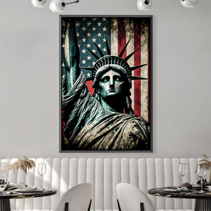 Lady Liberty Canvas Art Clock Canvas