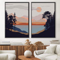 Lake Views Canvas Art Clock Canvas