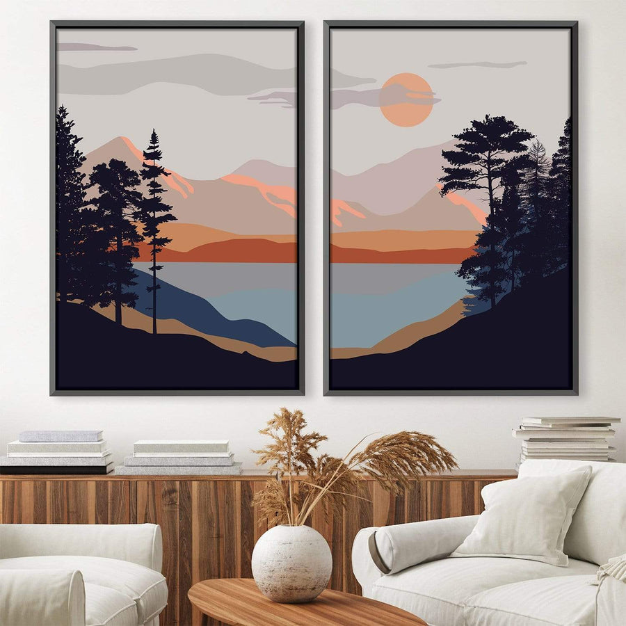 Lake Views Canvas Art Clock Canvas