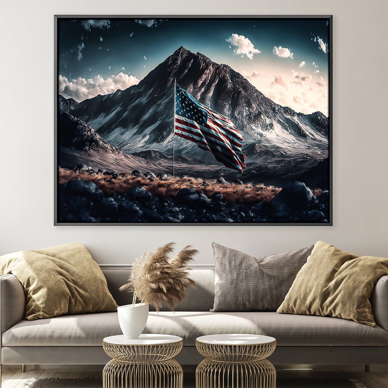 Land of the Free Canvas Art Clock Canvas