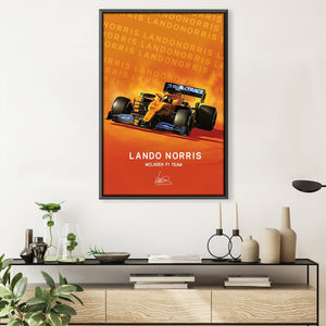 Lando Norris Canvas Art Clock Canvas