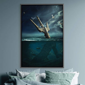 Last Hope - Poseidon Canvas Art Clock Canvas