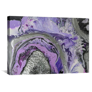 Lavender Geode Canvas Art Clock Canvas