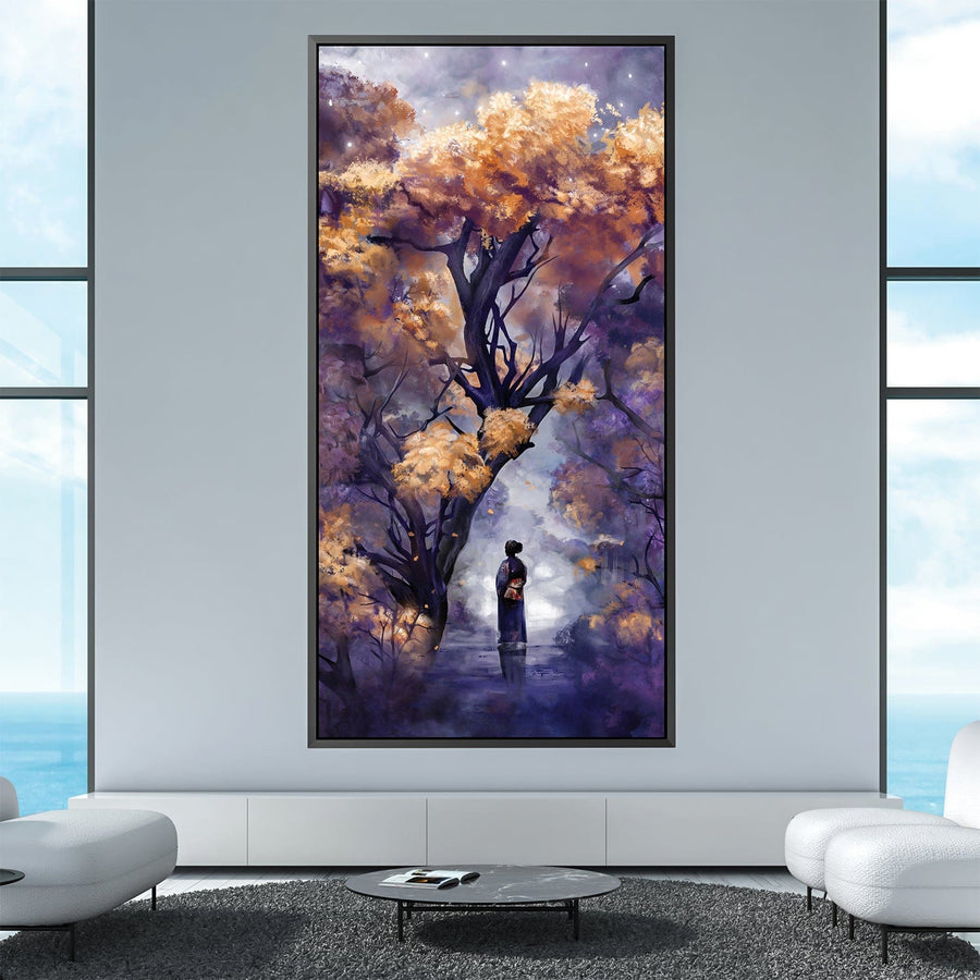 Lavender Haze Canvas Art Clock Canvas