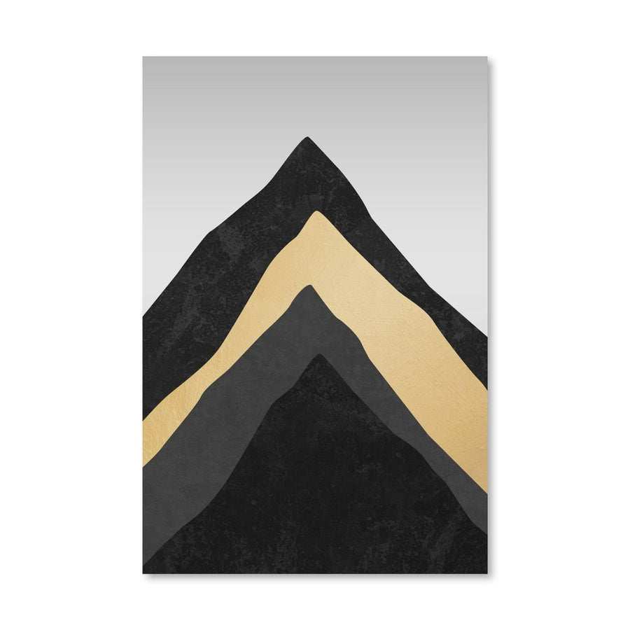 Layer Mountain Canvas Art Clock Canvas