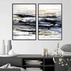 Layered Abstract Canvas Art Clock Canvas