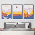 Layered Landscape Canvas Art Clock Canvas