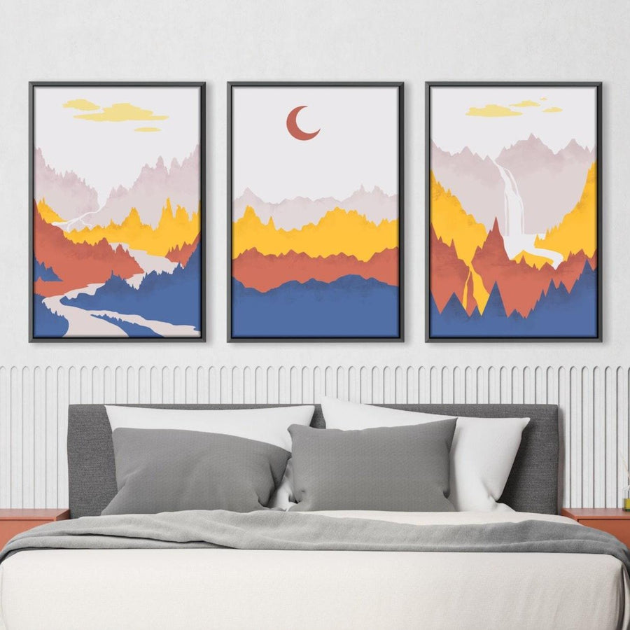 Layered Landscape Canvas Art Clock Canvas