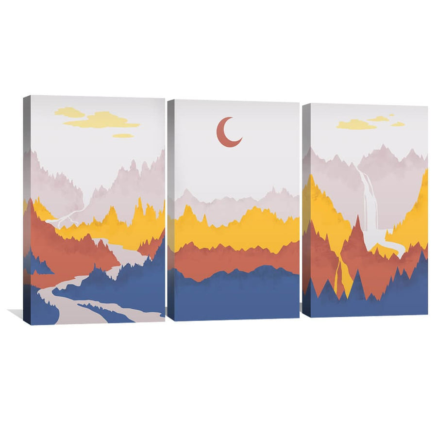 Layered Landscape Canvas Art Clock Canvas