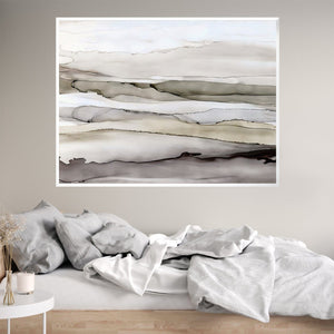 Layered Stretched Canvas Art Clock Canvas