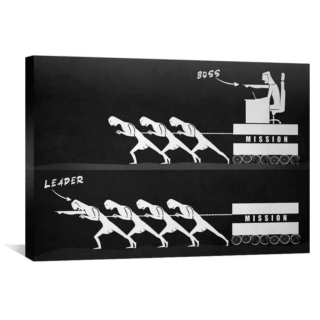 Leaders Lead Clock Canvas