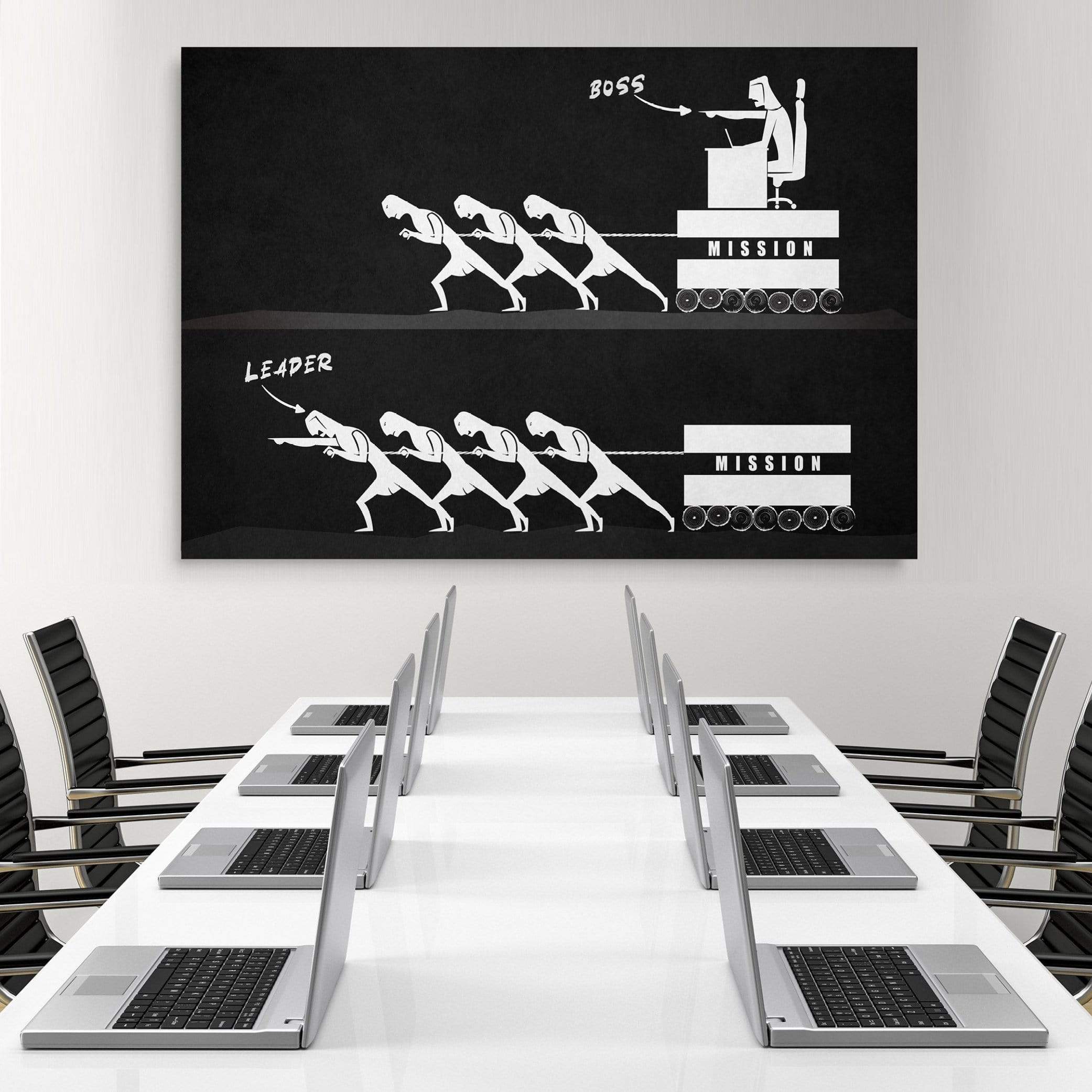 Leaders Lead Clock Canvas