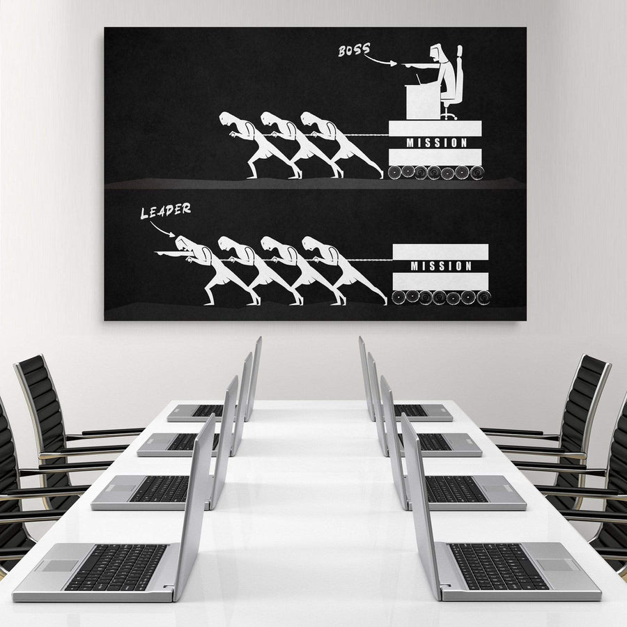 Leaders Lead Clock Canvas