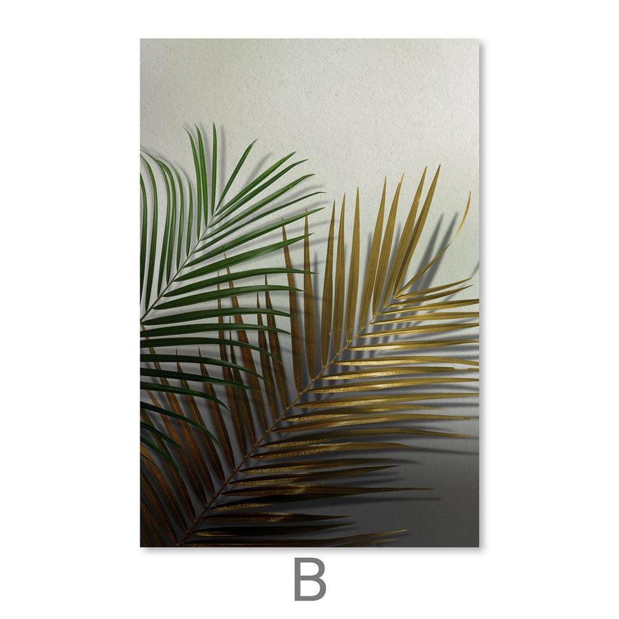 Leaves and Shadows Canvas Art Clock Canvas