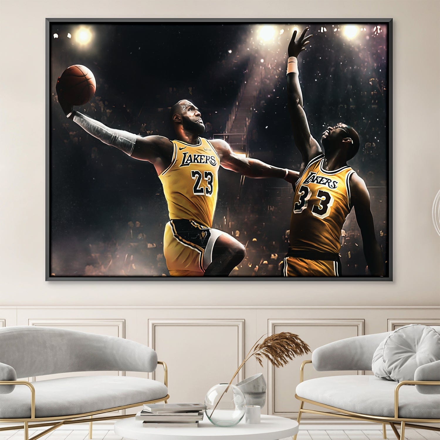 Lebron Over Kareem Canvas product thumbnail