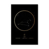 Leo Traits Gold Canvas Art 40 x 50cm / No Board - Canvas Print Only Clock Canvas