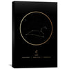 Leo Traits Gold Canvas Art 40 x 60cm / Unframed Canvas Print Clock Canvas