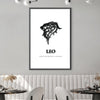Leo - White Canvas Art Clock Canvas
