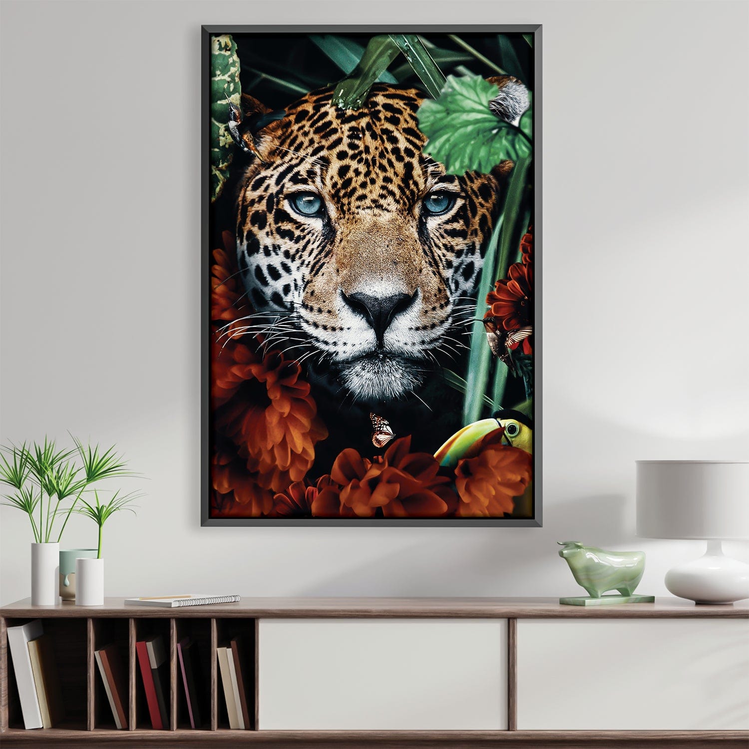 Leopard 2 Canvas Art 30 x 45cm / Unframed Canvas Print Clock Canvas