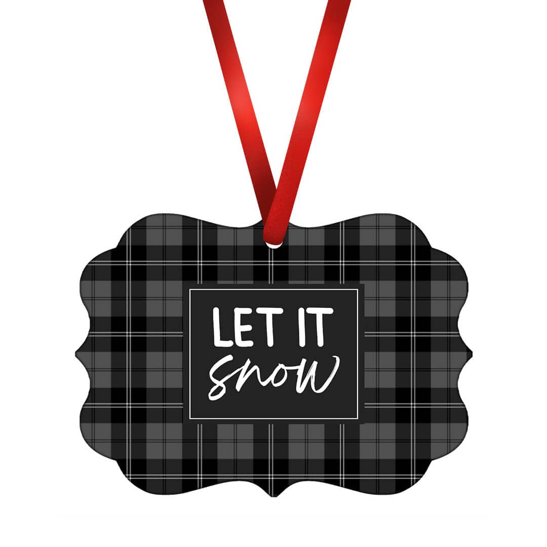 Let it Snow Plaid Ornament product thumbnail