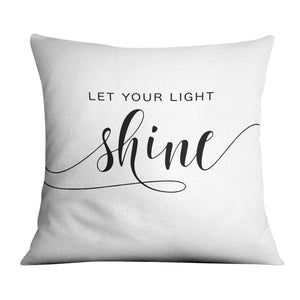 Let Your Light Shine A Cushion Cushion 45 x 45cm Clock Canvas