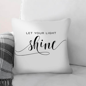 Let Your Light Shine A Cushion Cushion 45 x 45cm Clock Canvas