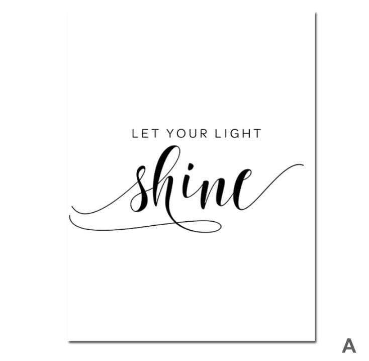 Let Your Light Shine Canvas Art A / 40 x 50cm / No Board - Canvas Print Only Clock Canvas