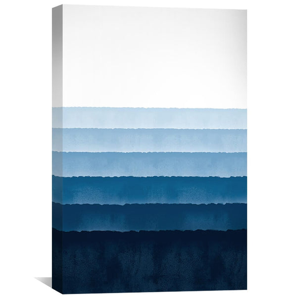 Levels of Blue Canvas Art 30 x 45cm / Unframed Canvas Print Clock Canvas