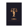Libra - Gold Canvas Art Clock Canvas